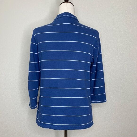 Chico’s Zenergy Women’s Size Medium Open Front Striped Jacket - Picture 9 of 13